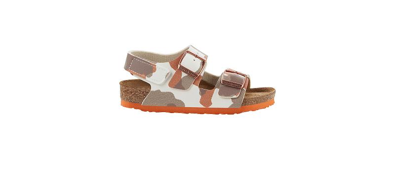 Birkenstock Birko-flor Narrow Milano Børn Rød Camo | DK 138TCE